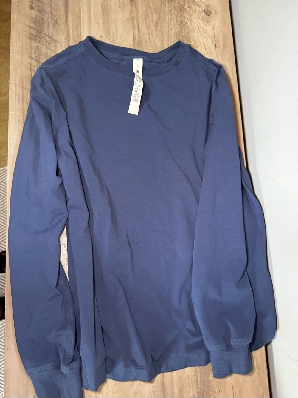lululemon athletica Long Sleeve Crewneck Top in Dusty Blue